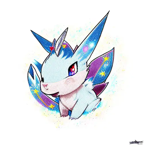 Eeveelutions and their backgrounds tattoo design idea