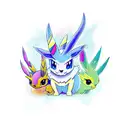 Eeveelutions and their backgrounds tattoo design idea
