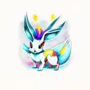 Eeveelutions and their backgrounds tattoo design idea