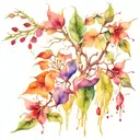 flower vine thorns dripping blood tattoo design idea