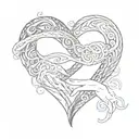 infinity symbol,heart,name grandma holding hands tattoo design idea