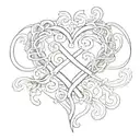 infinity symbol,heart,name grandma holding hands tattoo design idea