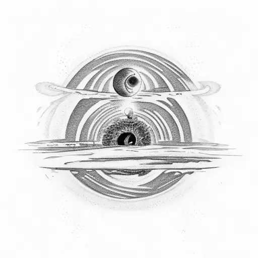 gps coordinates falling into black hole  tattoo design idea