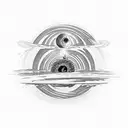 gps coordinates falling into black hole  tattoo design idea