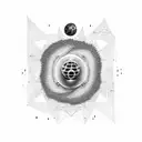 gps coordinates falling into black hole  tattoo design idea