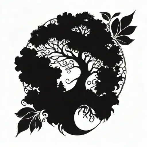 tree of life tim burton style tattoo design idea