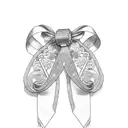 three omamori charms linked by their ribbons tattoo design idea