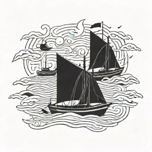 burn the boats tattoo design idea
