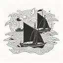 burn the boats tattoo design idea