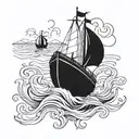 burn the boats tattoo design idea