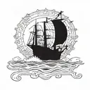 burn the boats tattoo design idea