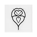 heart with plane tattoo design idea