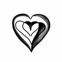 heart with plane tattoo design idea