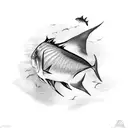marlin fish tattoo design idea