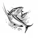 marlin fish tattoo design idea
