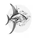 marlin fish tattoo design idea