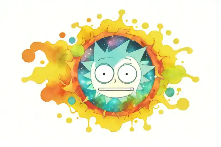 rick and morty, futurama, simpson, pokemon, american dad, digimon tattoo design idea