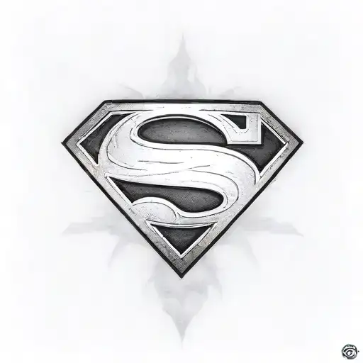 superman logo skin tattoo design idea