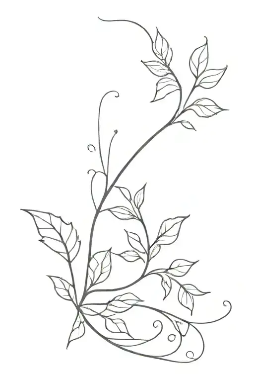 simple vines leaf flower tattoo design tattoo design idea