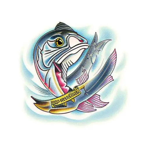 trout tattoo design idea