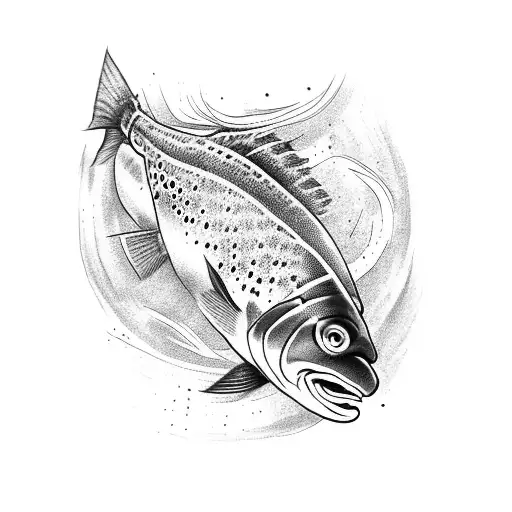 trout tattoo design idea