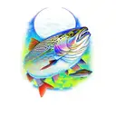 trout tattoo design idea