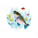 trout tattoo design idea