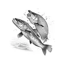 trout tattoo design idea