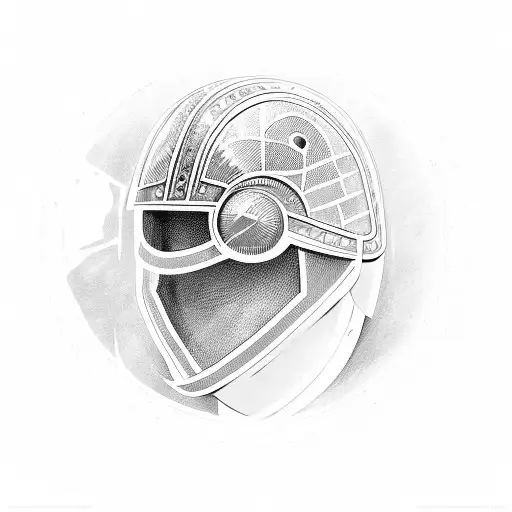 knight helmet tattoo design idea