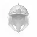 knight helmet tattoo design idea