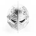 knight helmet tattoo design idea