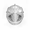knight helmet tattoo design idea