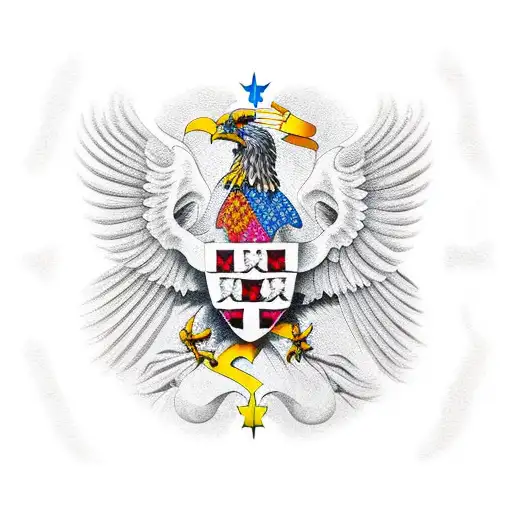 double headed eagle   tattoo design idea