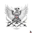 double headed eagle with warrior  tattoo design idea