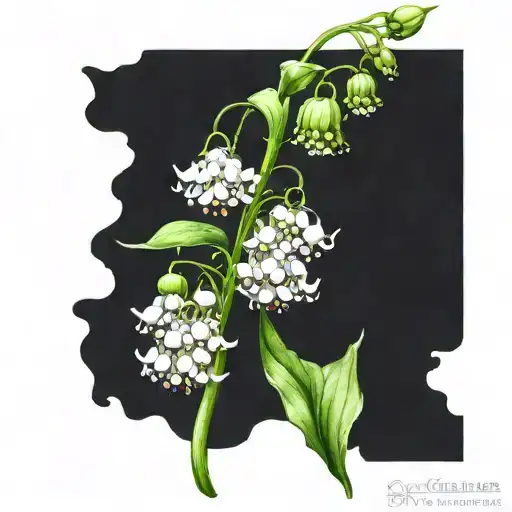 lily of the valley, honeysuckle and rose, hawthorn tattoo design idea