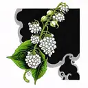 lily of the valley, honeysuckle and rose, hawthorn tattoo design idea