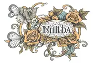 name matilda tattoo design idea