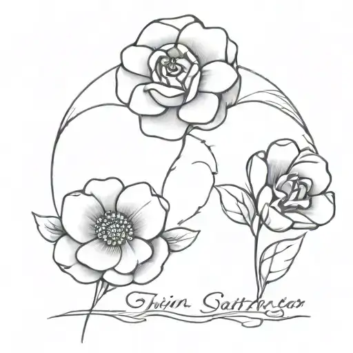 remembrance tattoo in honor of twin sister tattoo design idea