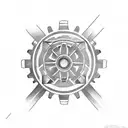 gears tattoo design idea