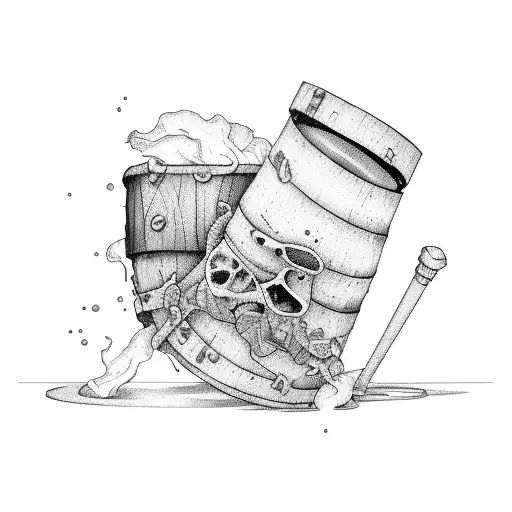 Elvis, whiskey barrel and 13 tattoo design idea