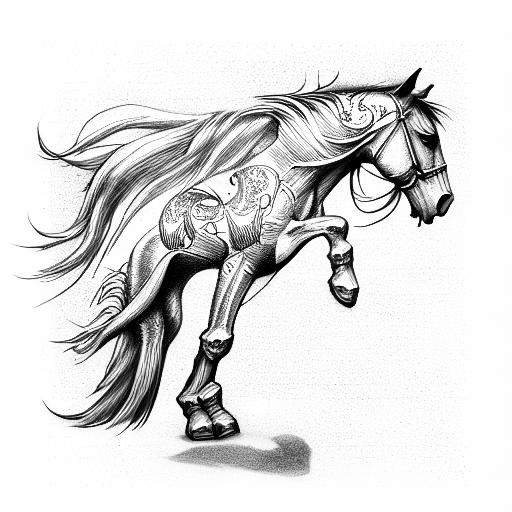 Griffin  vs horse tattoo design idea