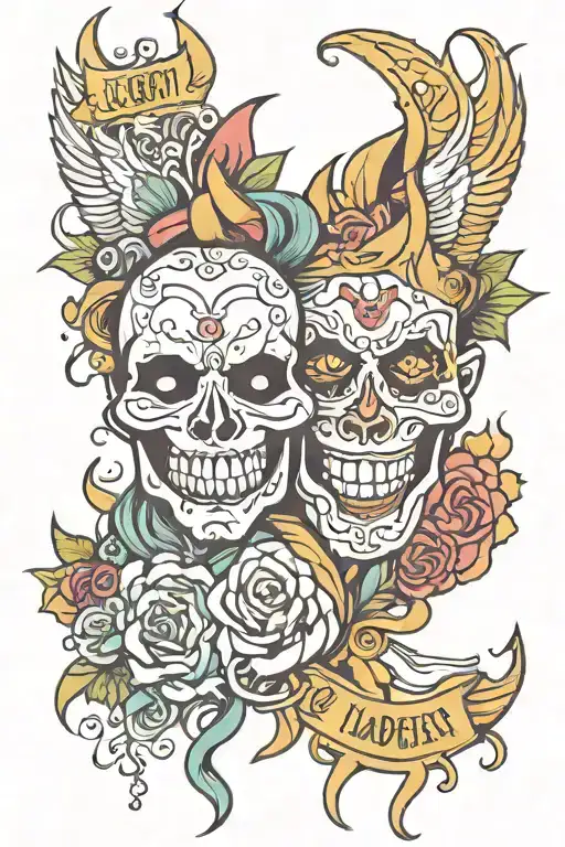 laugh now, cry later  tattoo design idea