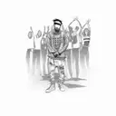 xxxtentacion in the crowd but the people are skeletons  tattoo design idea