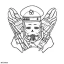 Military, corporal, minimal, 3 7 1 numbers tattoo design idea