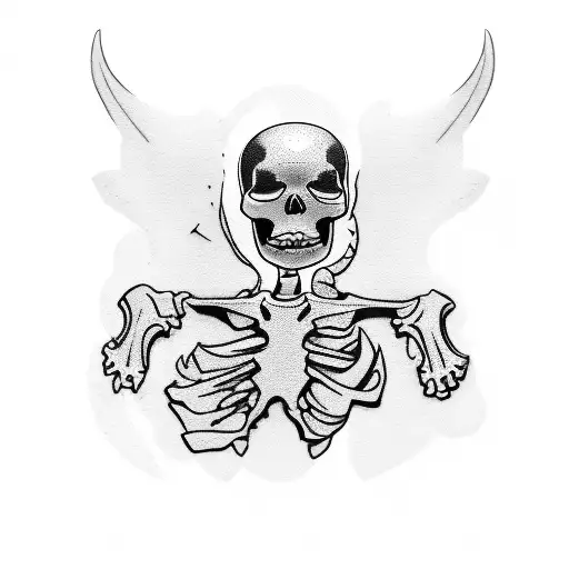 3 uniformed skeleton US soldiers with working dog tattoo design idea