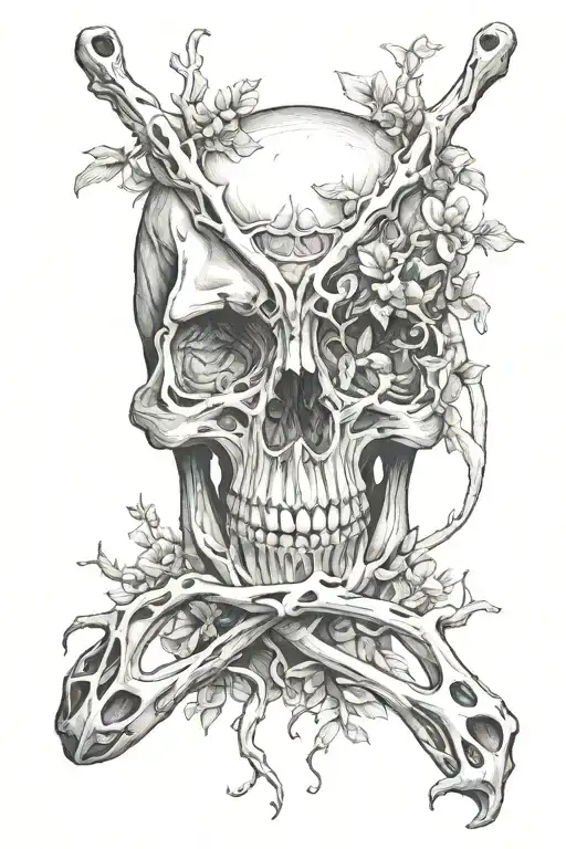 wishbone tattoo design idea