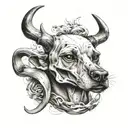 wishbone tattoo design idea