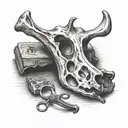 wishbone tattoo design idea