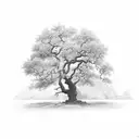 Oak Tree tattoo design idea