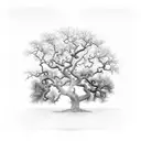 Oak Tree tattoo design idea